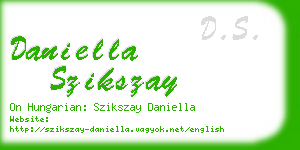 daniella szikszay business card